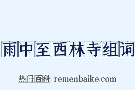 雨中至西林寺组词是什么意思的图片